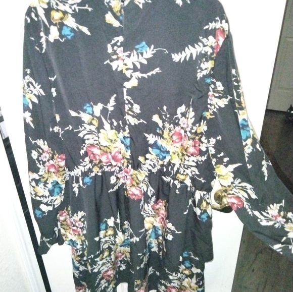 Woman's Shein curves  black floral long sleeve dress 4x **read 3x - Picture 5 of 7